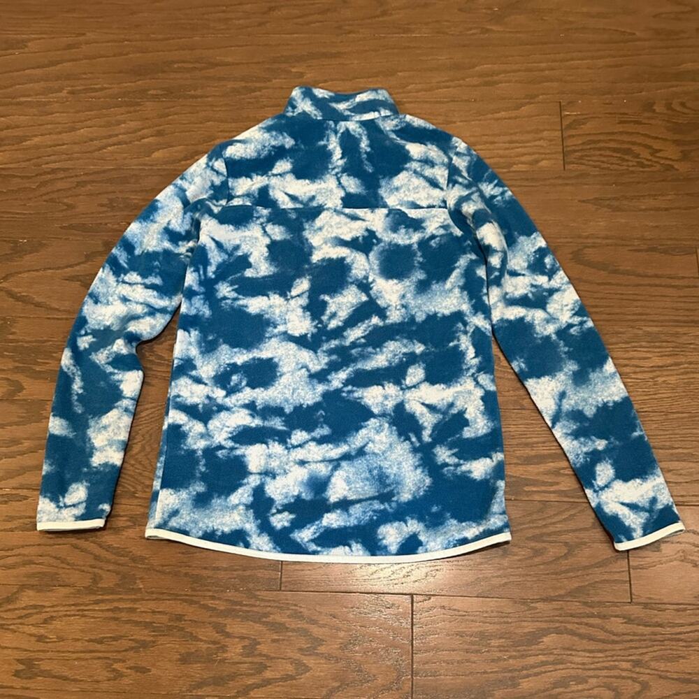 The North Face Women’s Quarter Zip Fleece Pullover Blue Cloud Print Size SP - Picture 3 of 12
